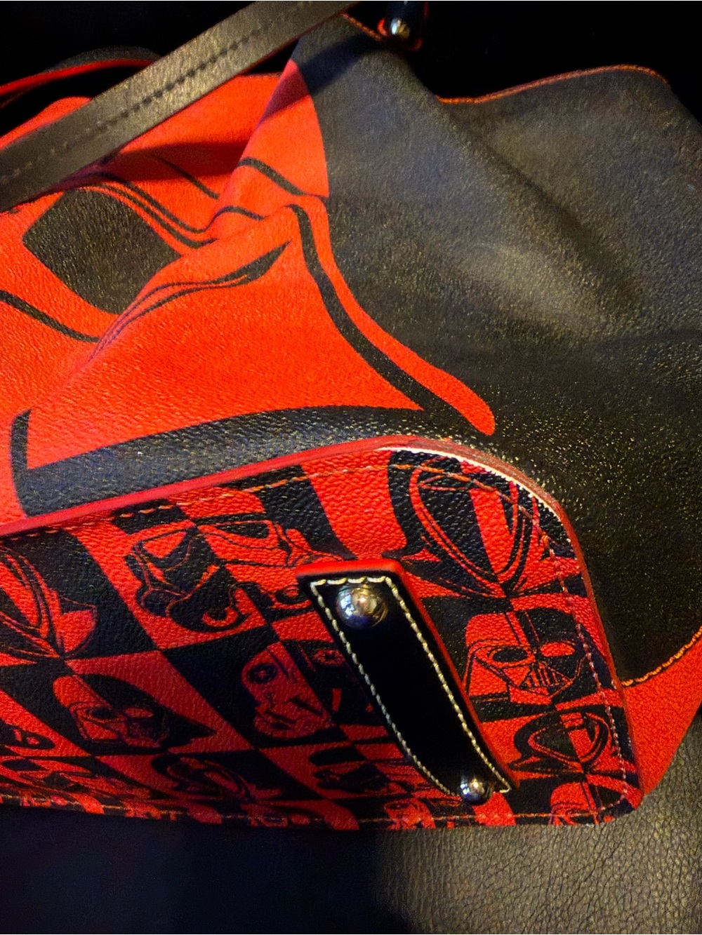 RARE 2017 Dark Side Darth Vader Star Wars Disney Dooney & Bourke Messenger Tote - Picture 13 of 16